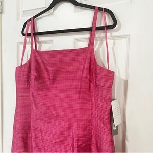 Jones New York Pink Silk Stripe Sheath Dress NWT